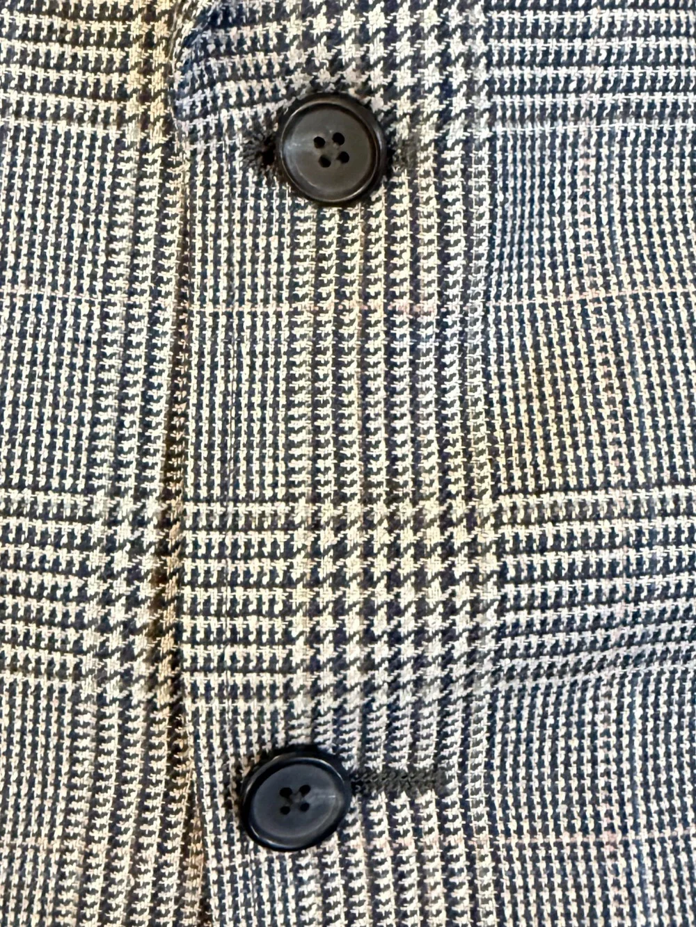 Vintage 70s Brooks Brothers USA Silk Wool Glen Plaid Houndstooth Blazer Coat 40R